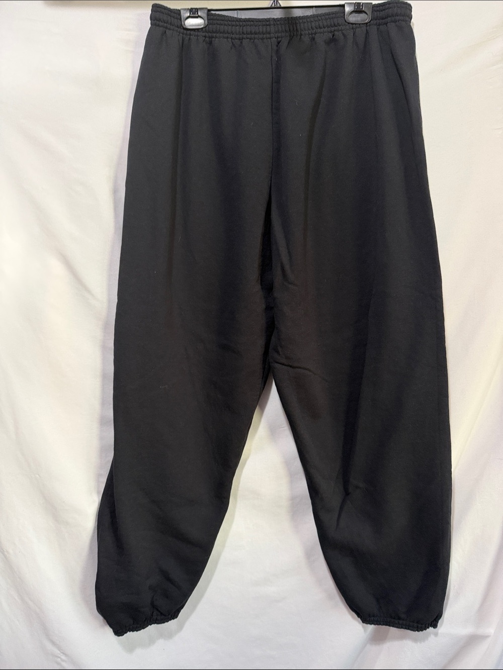 Classic Black Elastic Waist Sweatpants